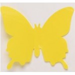 Set 10 deco glans vlinders geel klein